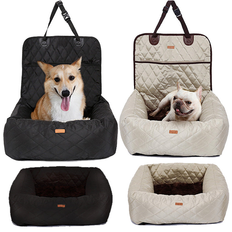 2-in-1 Folding Pet Carrier & Car Seat Pad