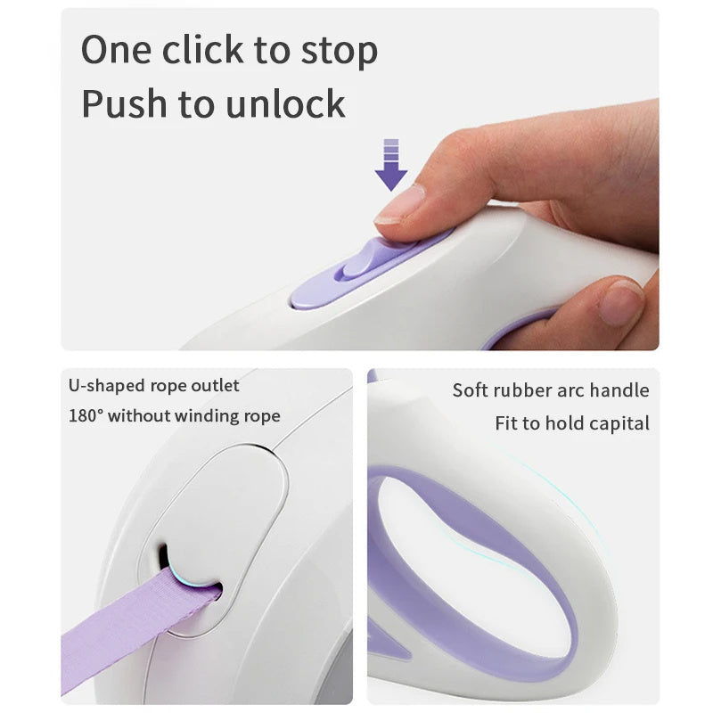 Retractable Pet Leash with LED Light