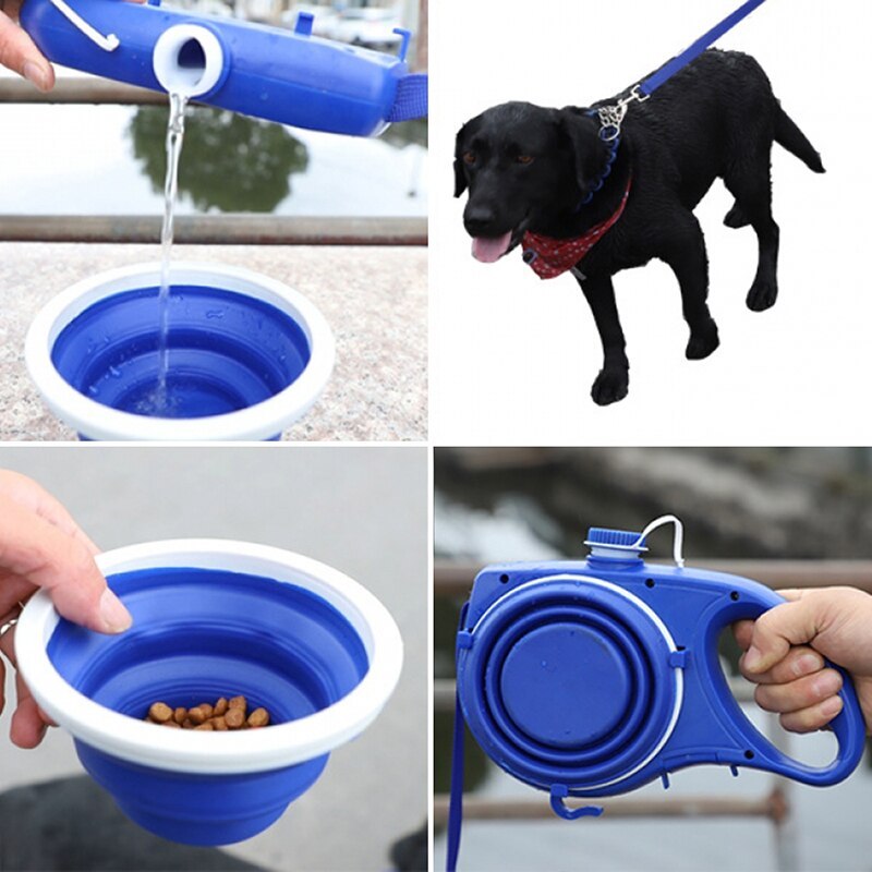 3-in-1 Dog Leash Set with Water Bottle & Bowl