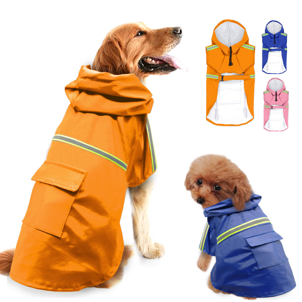 Waterproof Reflective Dog Raincoat with Pocket