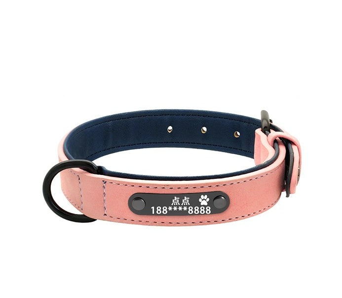 Custom Leather Dog ID Collar