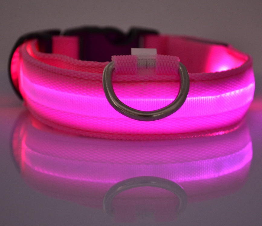 LED Light-Up Nylon Collar
