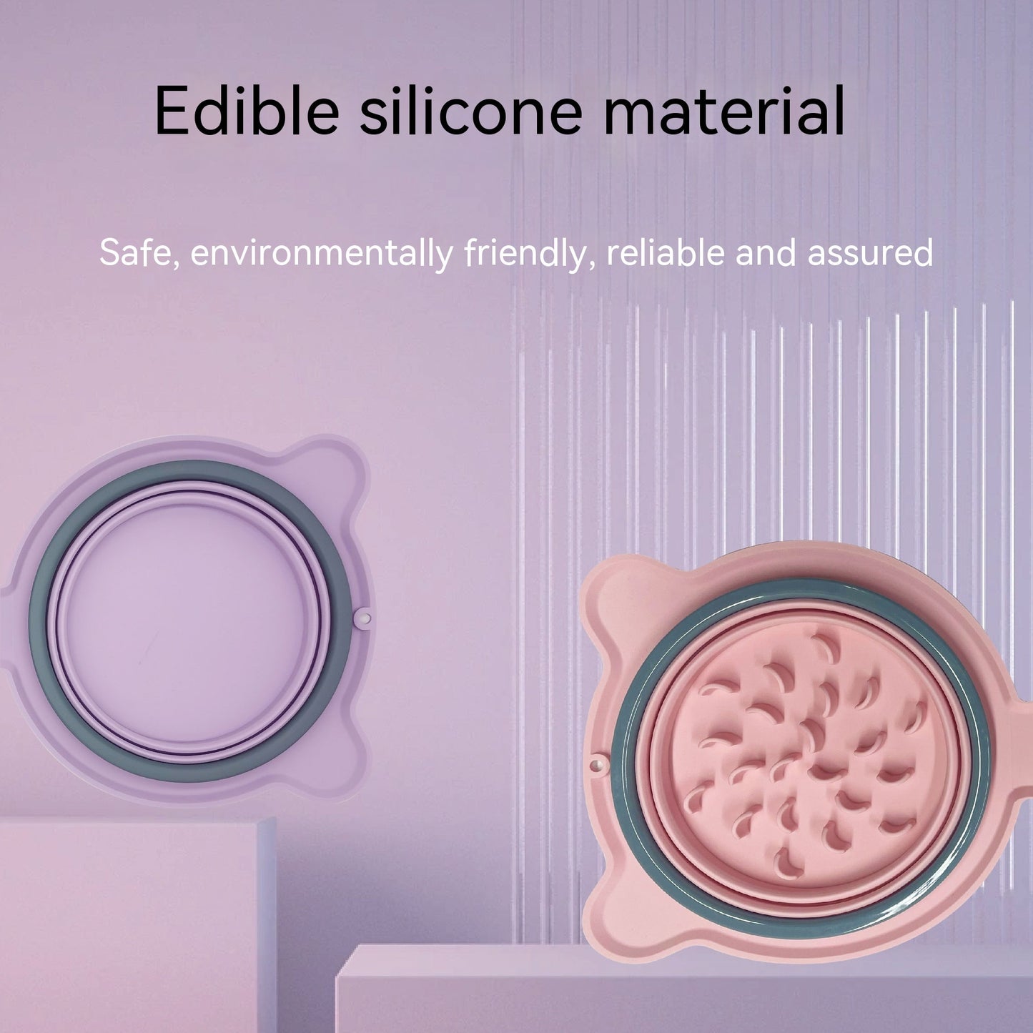 Portable Silicone Double Bowl
