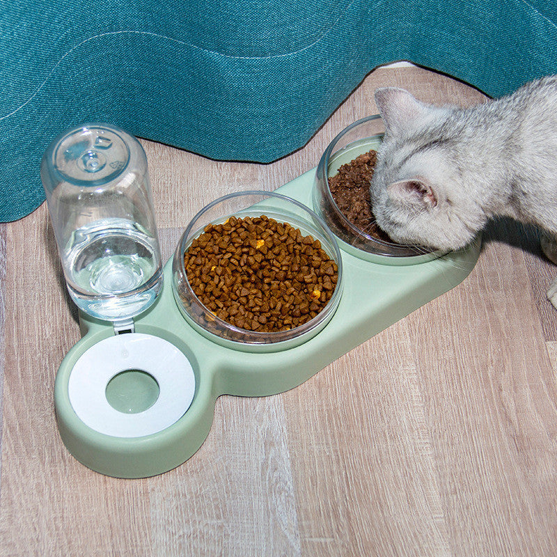 Automatic Pet Bowl Feeder with Water Fountain