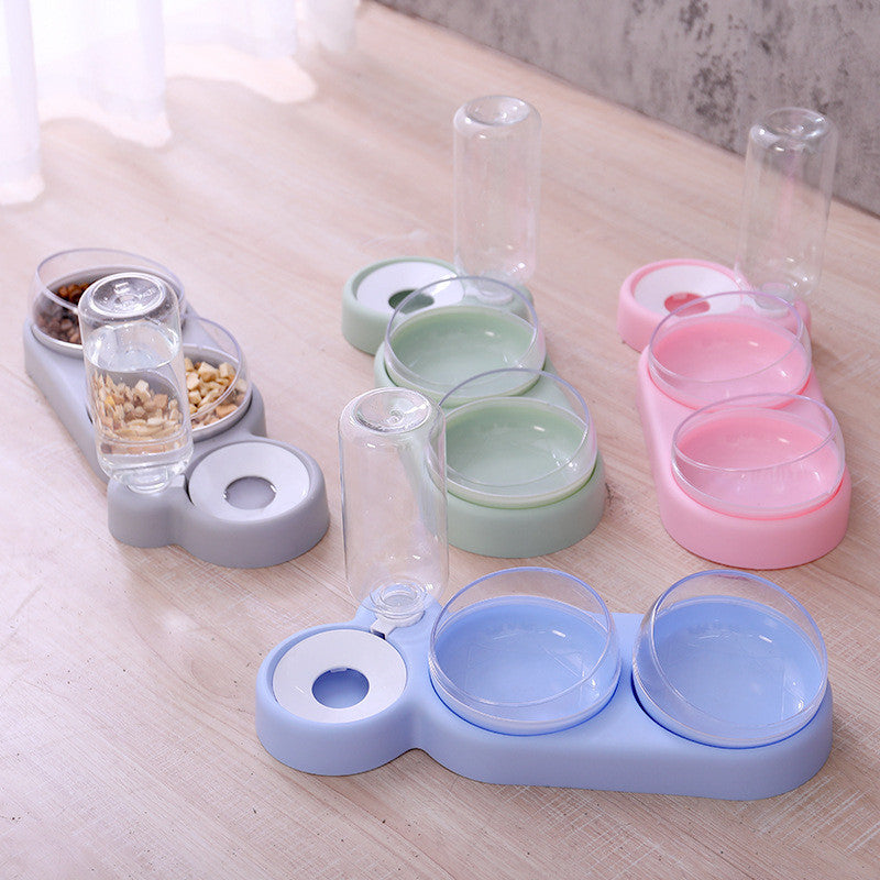 Automatic Pet Bowl Feeder with Water Fountain