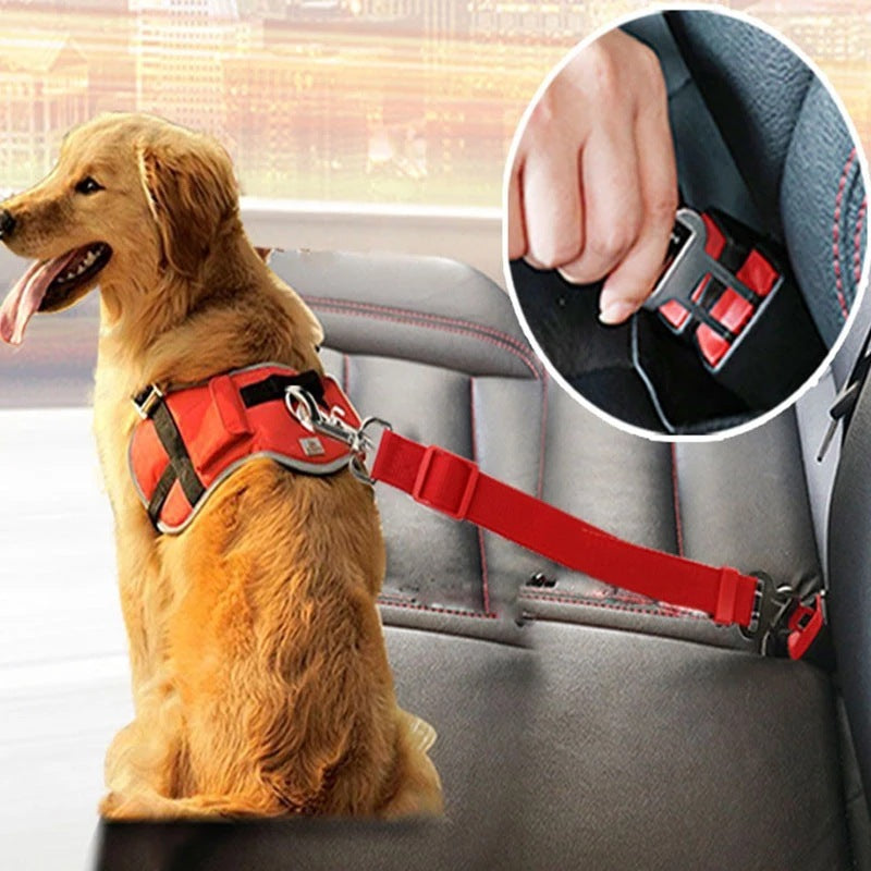 Adjustable Pet Car Seat Belt for Dogs & Cats
