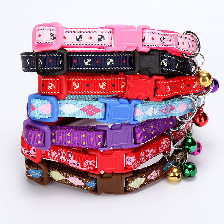 Fashion Printed Pet Collar with Bell