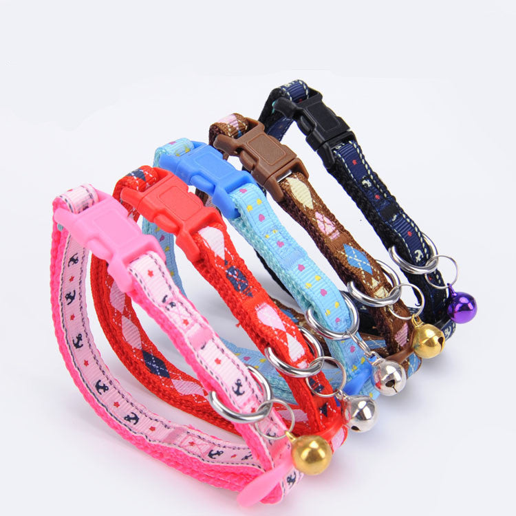 Fashion Printed Pet Collar with Bell