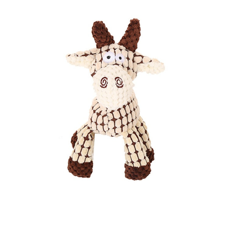 Donkey-Shaped Corduroy Chew Toy