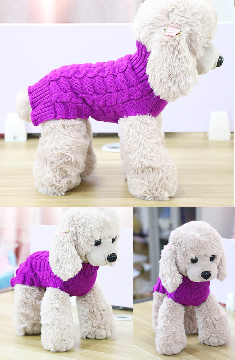 Twisted Rope Pet Sweater