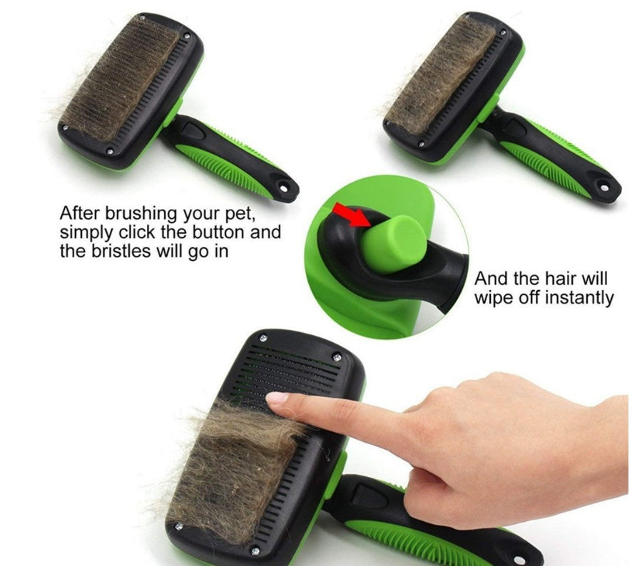 Pet Self-Cleaning Slicker Brush