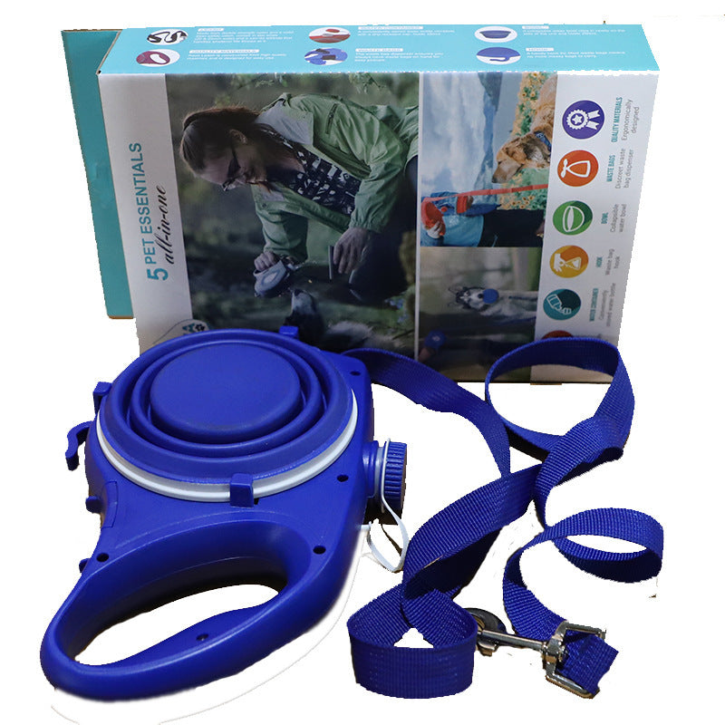 3-in-1 Dog Leash Set with Water Bottle & Bowl