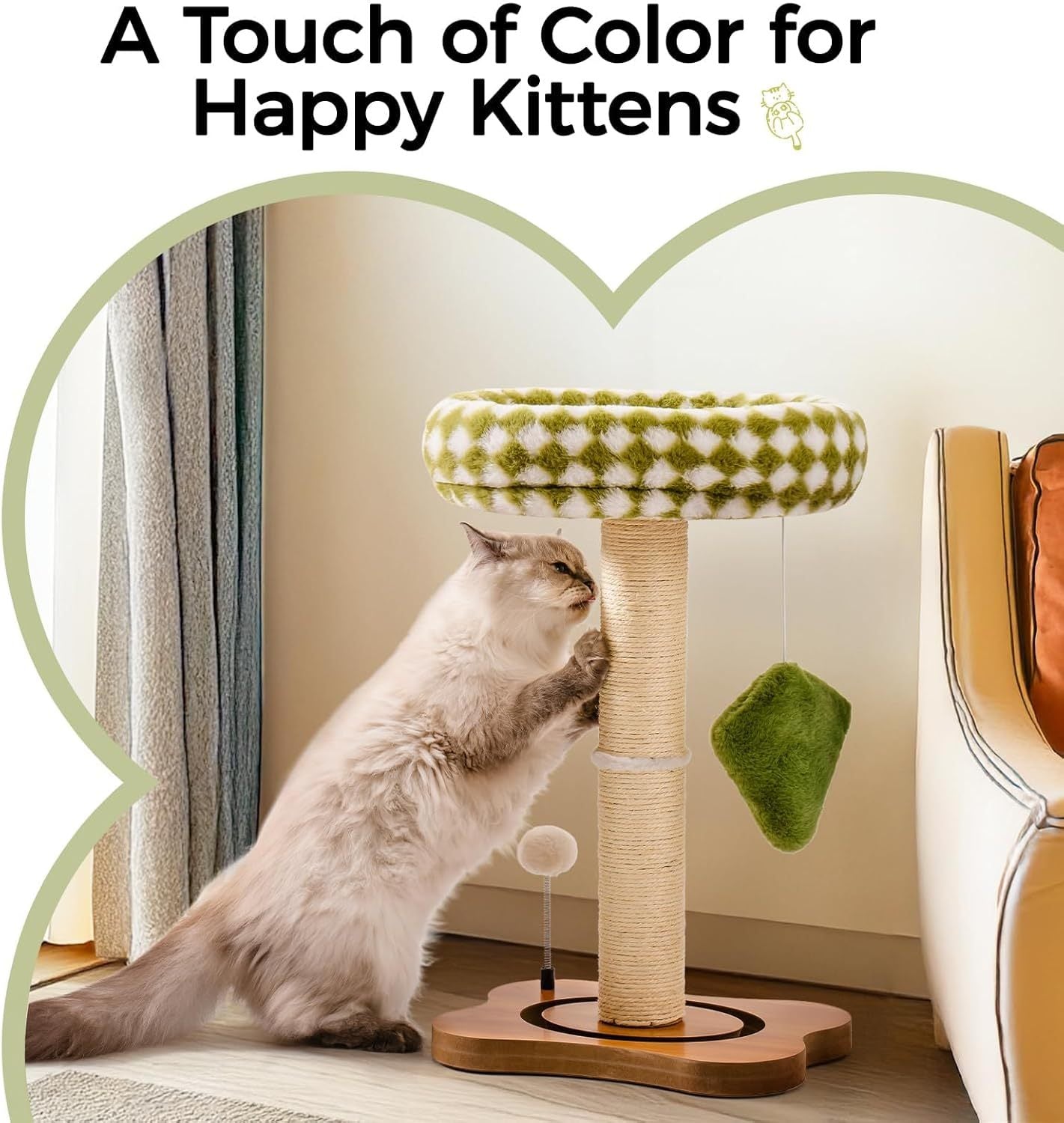 Mewoo Cat Scratching Post & Bed