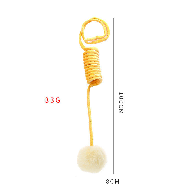 Self-Suction Spring Rabbit Hair Ball Cat Toy