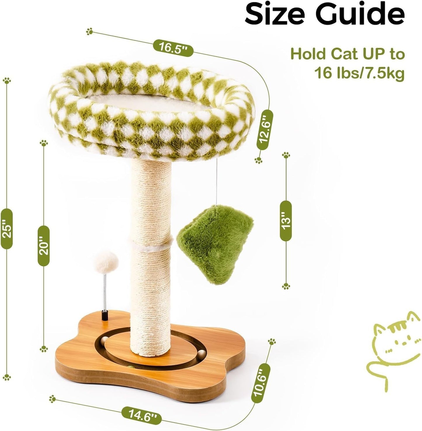 Mewoo Cat Scratching Post & Bed