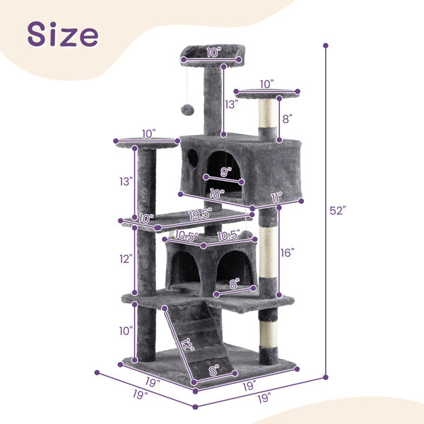 53-Inch Multi-Level Cat Tree Condo