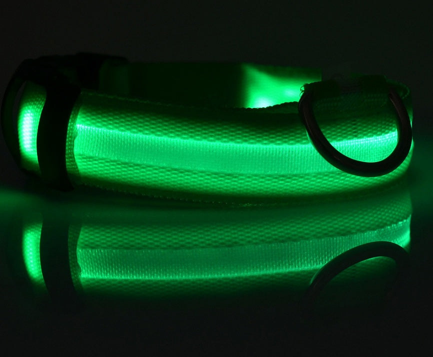 LED Light-Up Nylon Collar