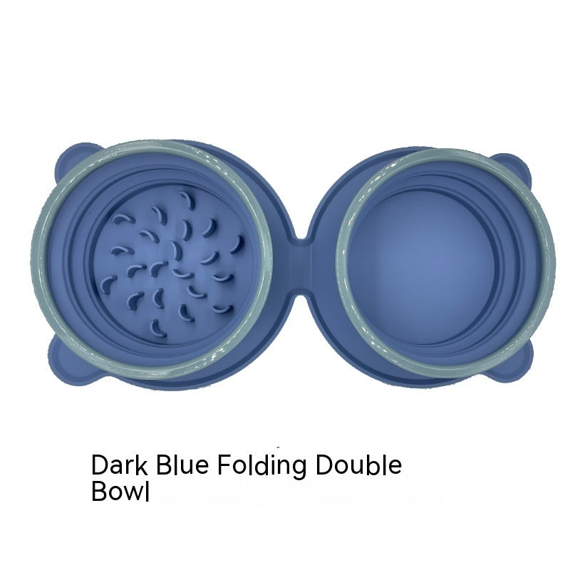 Portable Silicone Double Bowl