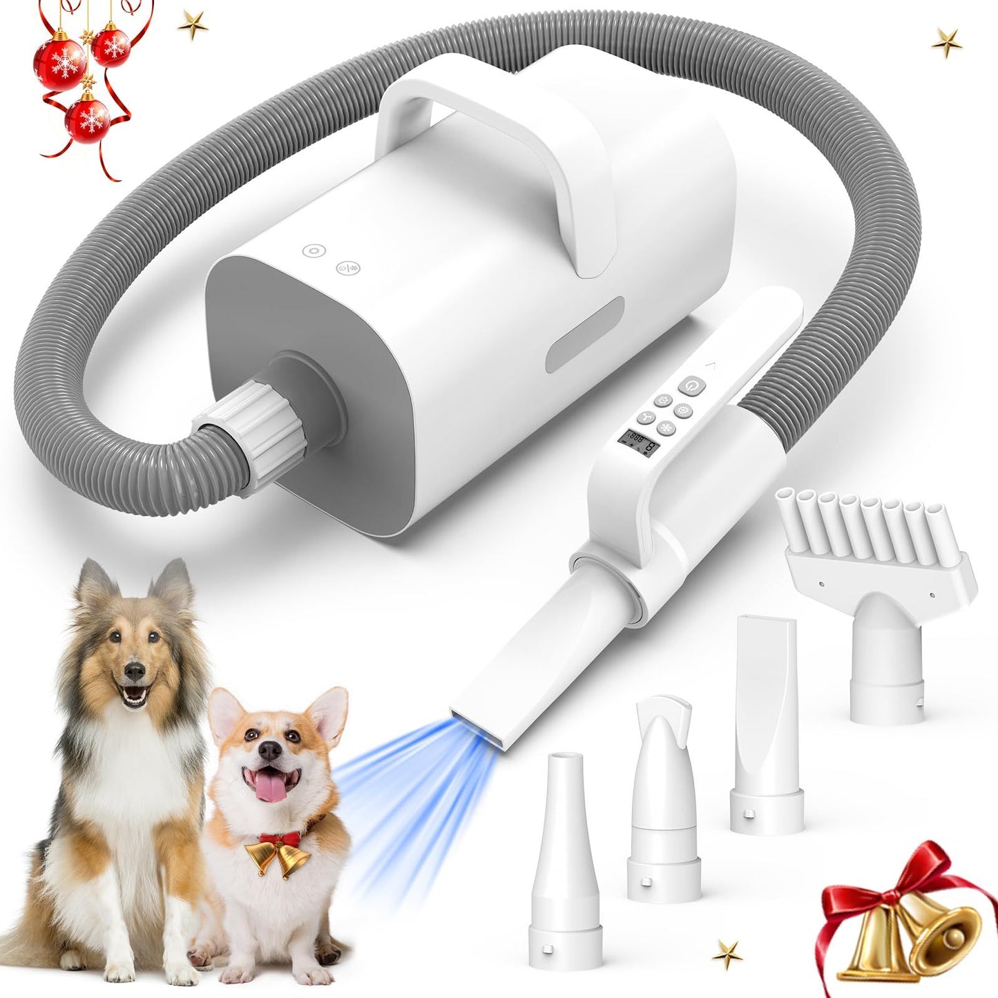 TWICEMET 4-in-1 Smart Handle Pet Hair Dryer
