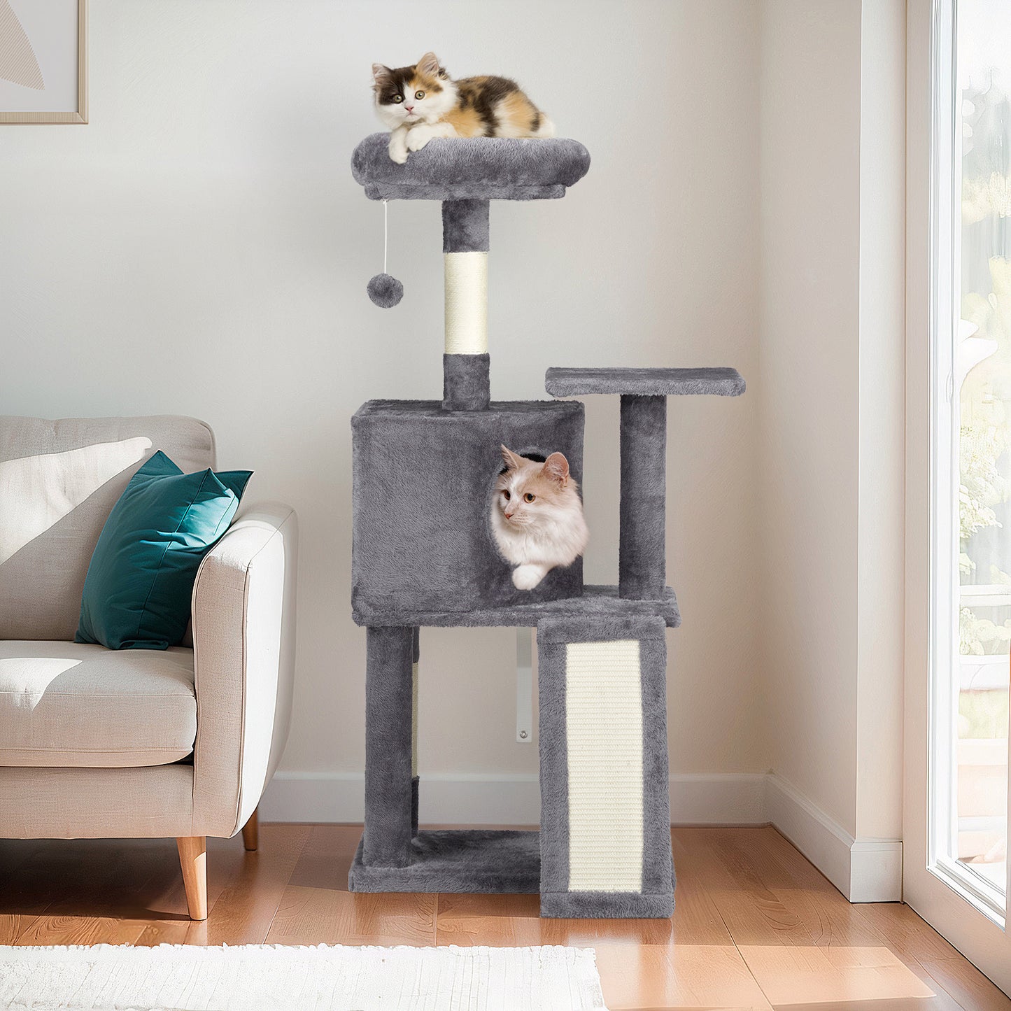 Multi-Level Cat Tree with Scratcher & Condo