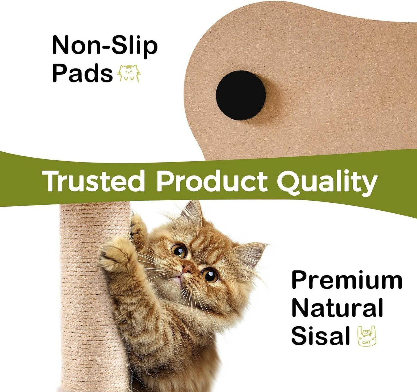 Mewoo Cat Scratching Post & Bed