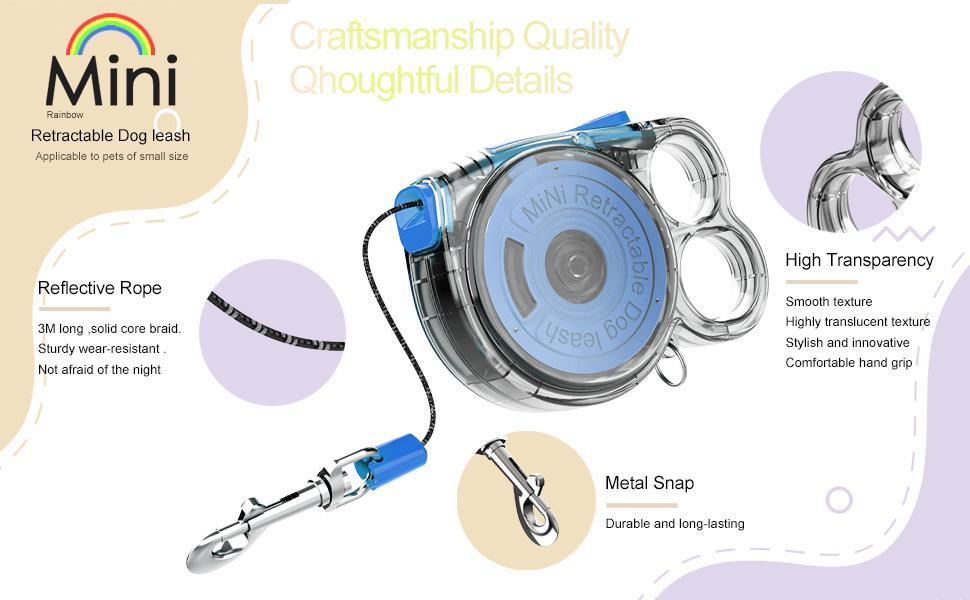 Mini Retractable Dog Leash