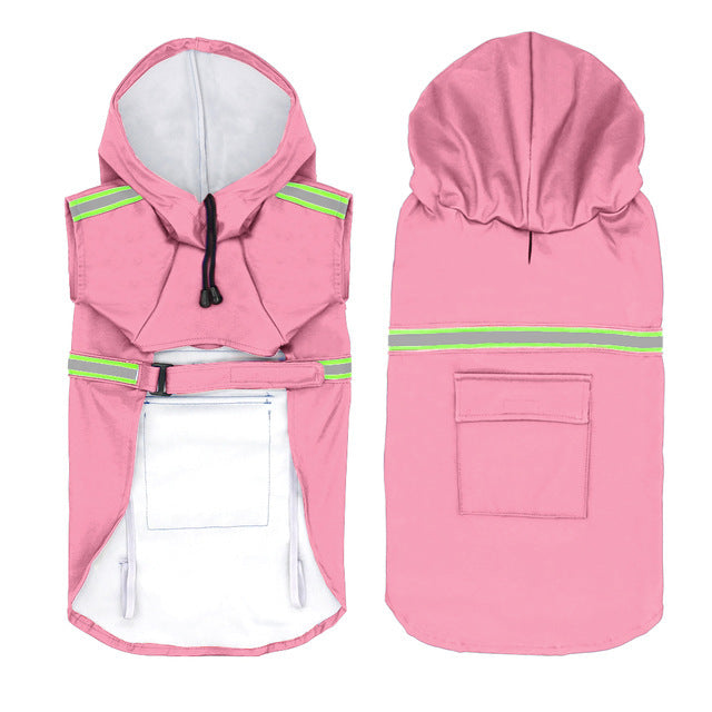 Waterproof Reflective Dog Raincoat with Pocket