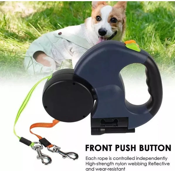 Dual Retractable Dog Leash