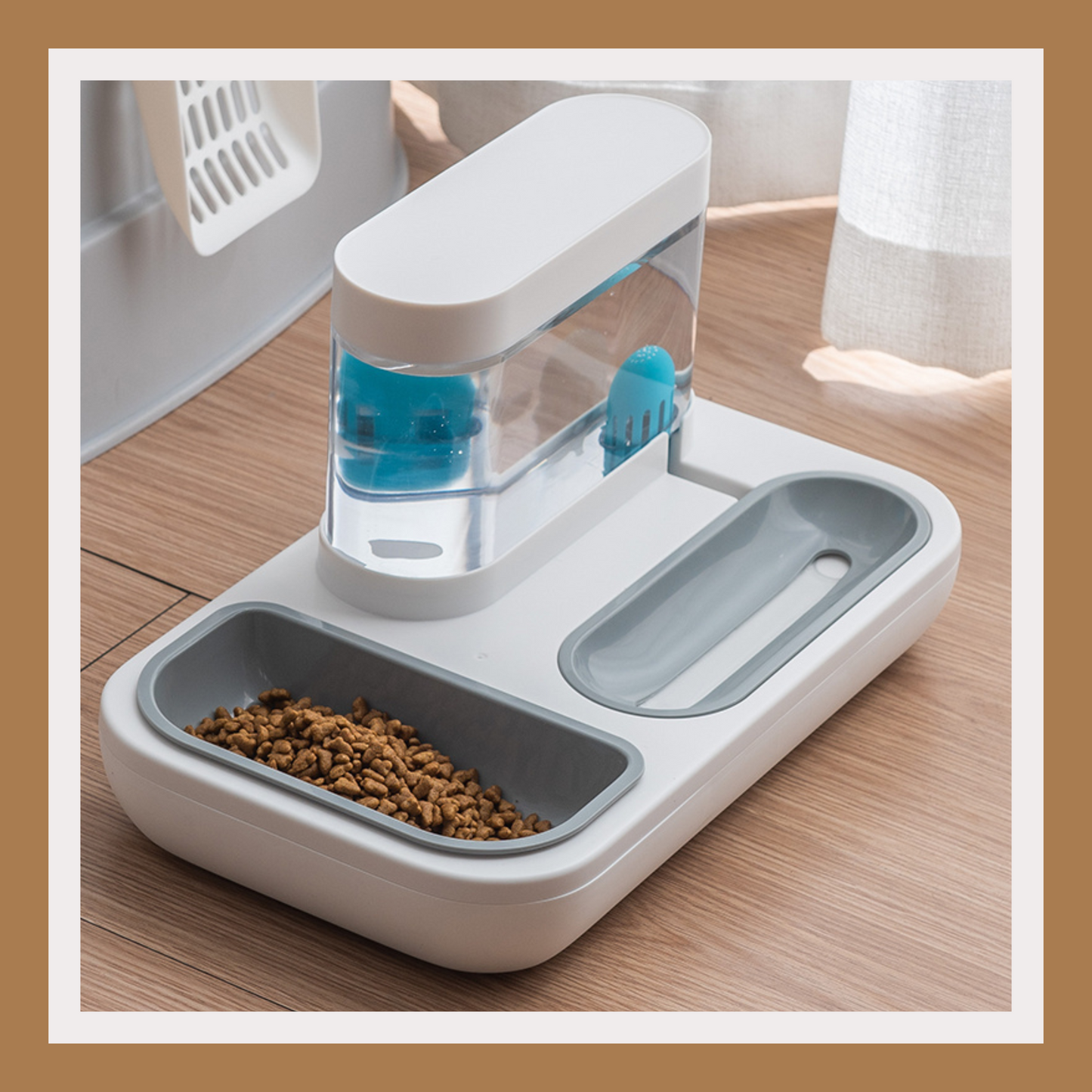 Automatic Pet Cat Feeder & Water Dispenser