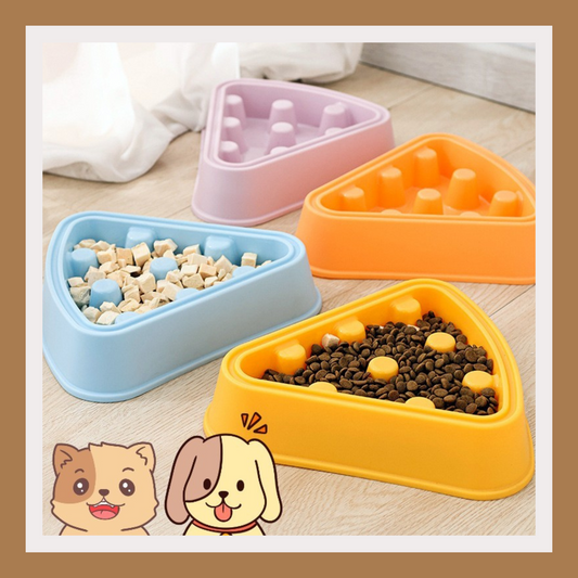 Cartoon Pizza Slow Feeder Bowl