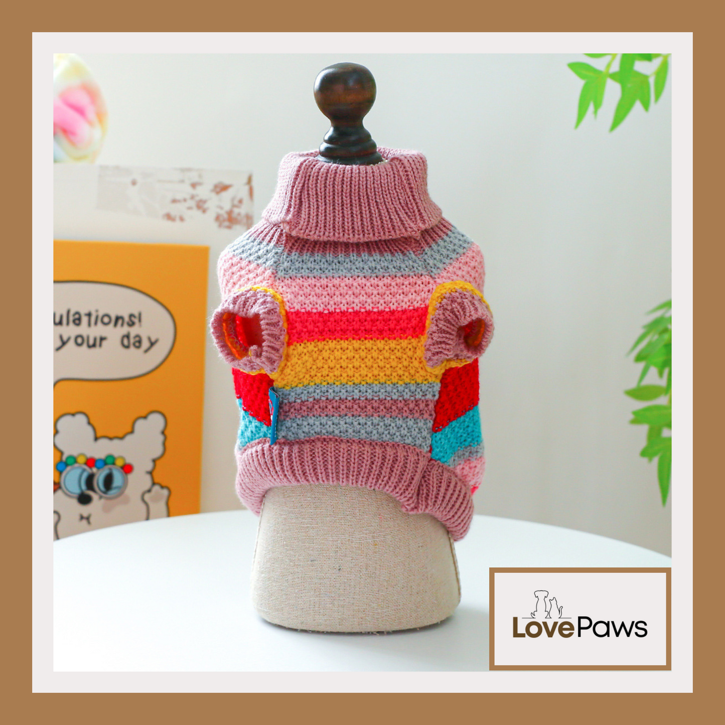 Colorful Striped Pet Sweater