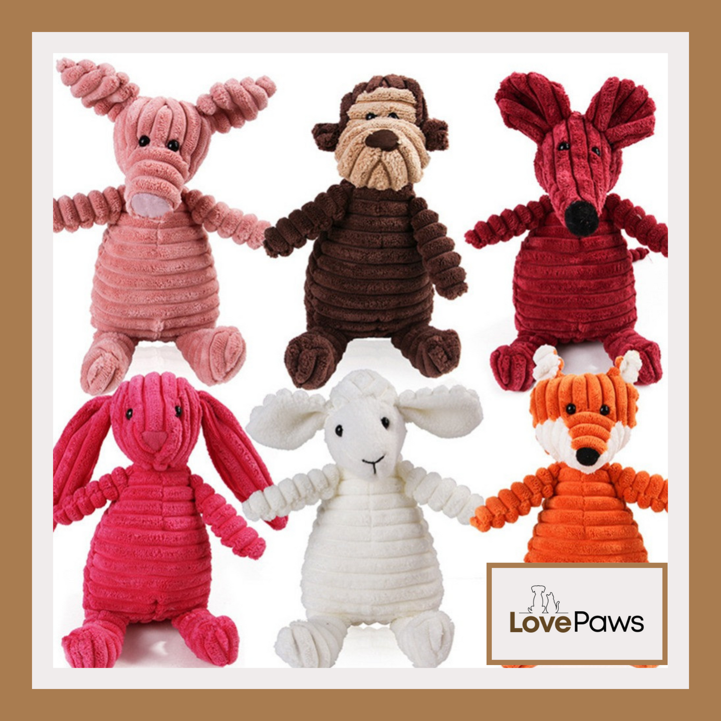 Vocal Animal Plush Dog Toy