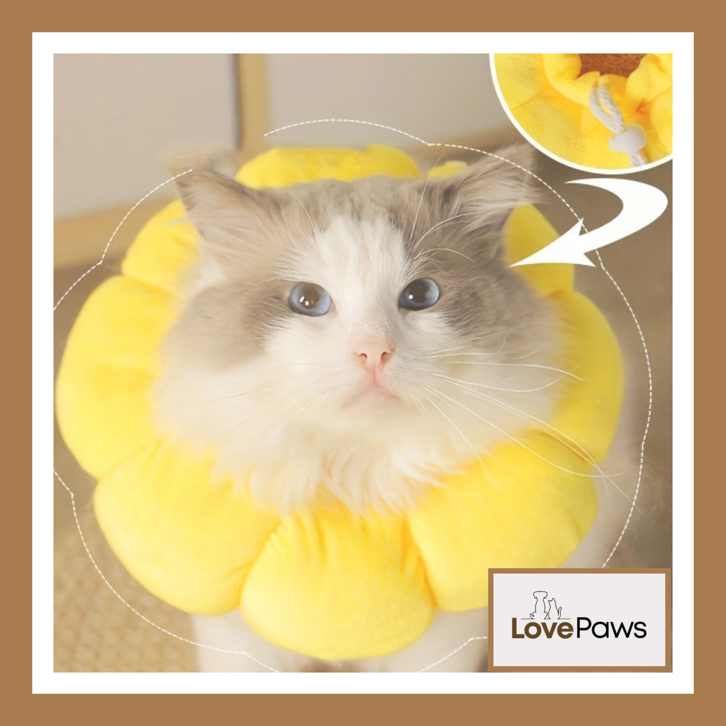 Cute Sunflower Recovery Collar