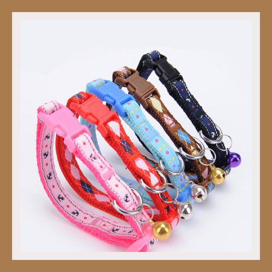 Fashion Printed Pet Collar with Bell