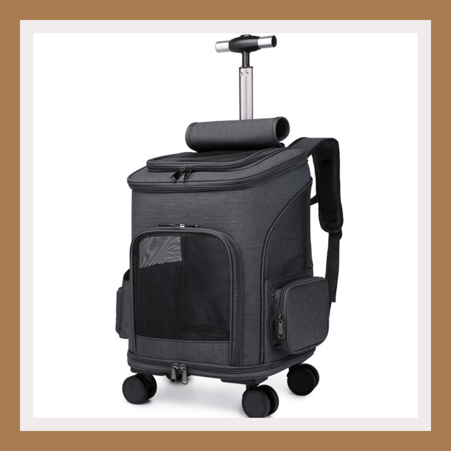 Portable Folding Trolley Pet Backpack