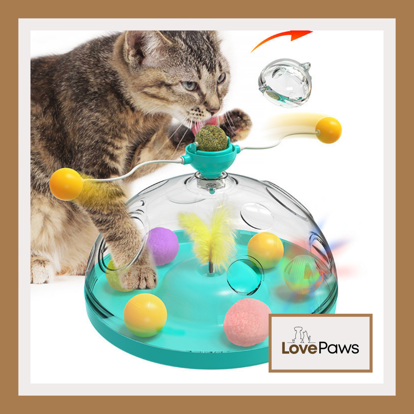 Interactive Windmill Cat Toy