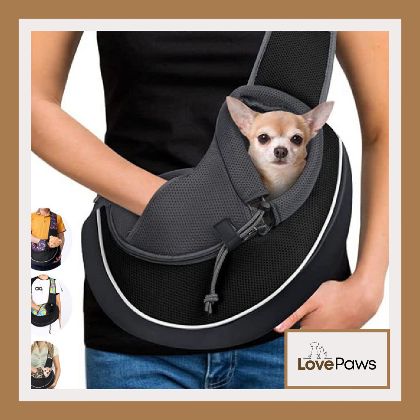 Crossbody Pet Carrier Bag for Small Dogs & Cats
