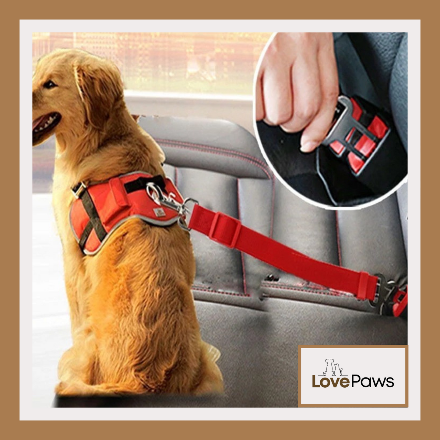 Adjustable Pet Car Seat Belt for Dogs & Cats