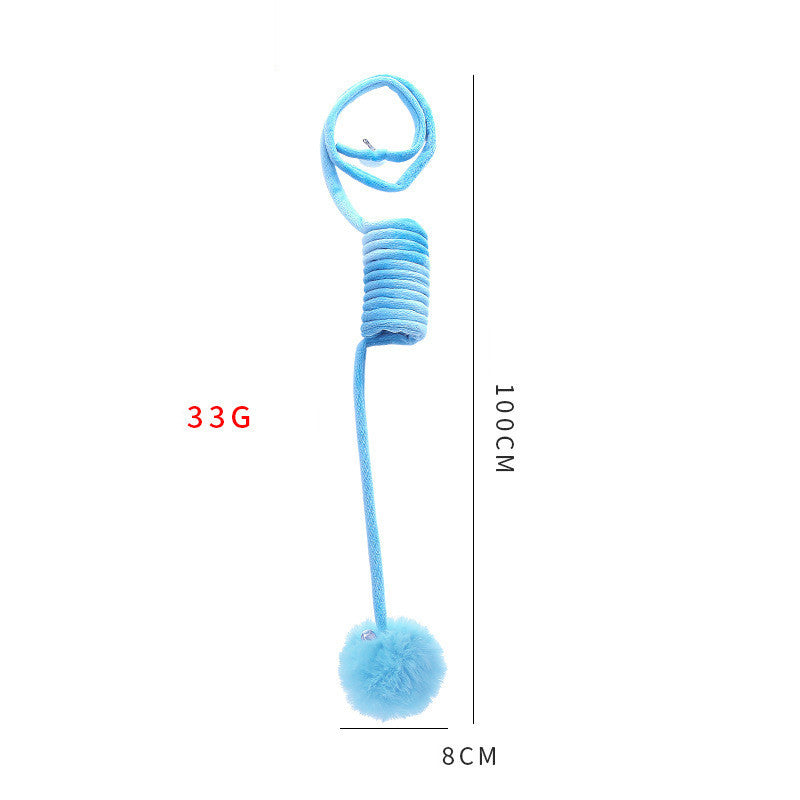 Self-Suction Spring Rabbit Hair Ball Cat Toy