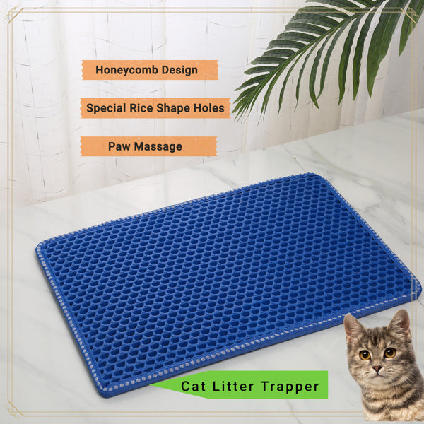 Double-Layer Rice Cat Litter Mat