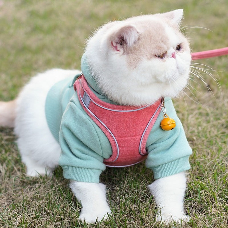 Vest-Style Cat Harness with Leash