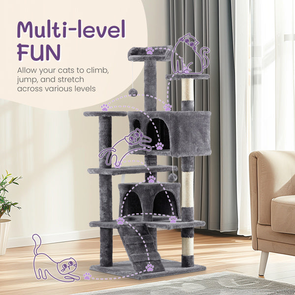 53-Inch Multi-Level Cat Tree Condo