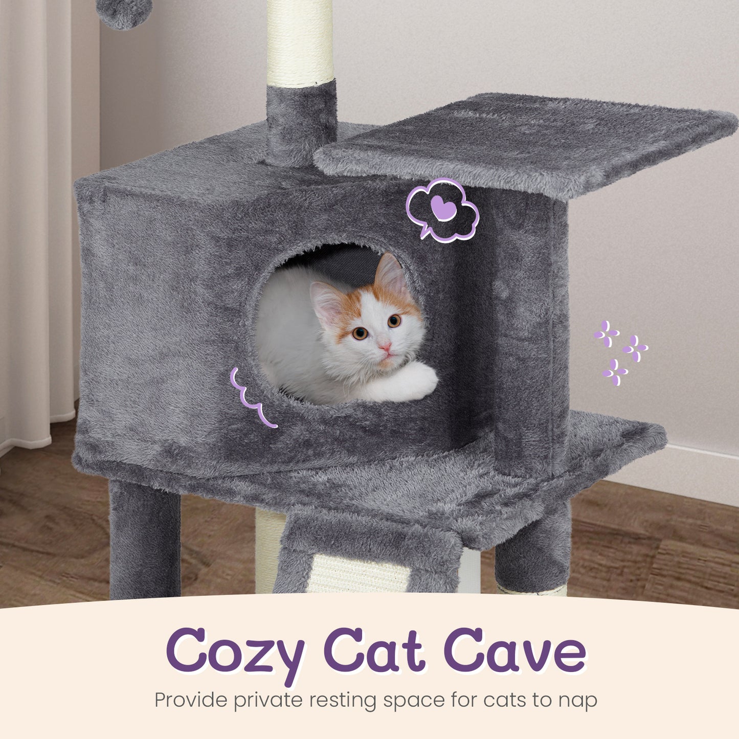 Multi-Level Cat Tree with Scratcher & Condo