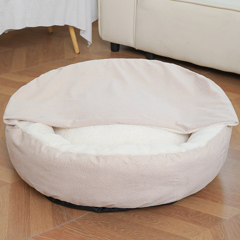 Orthopedic Dog Bed with Hooded Blanket