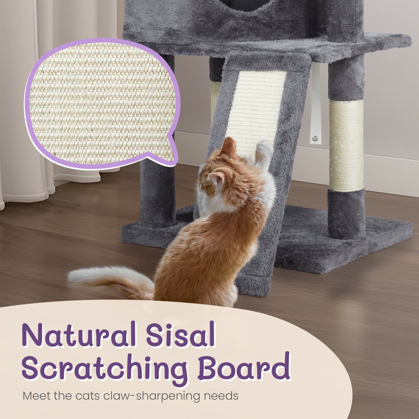 Multi-Level Cat Tree with Scratcher & Condo