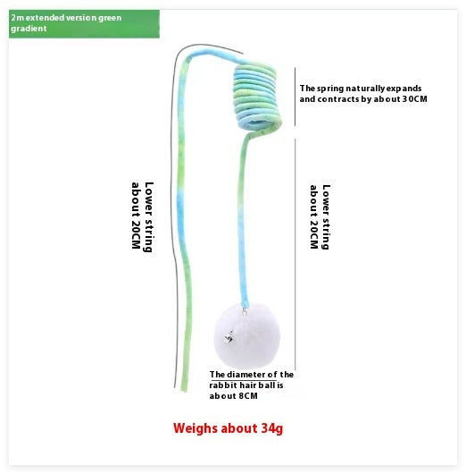 Self-Suction Spring Rabbit Hair Ball Cat Toy