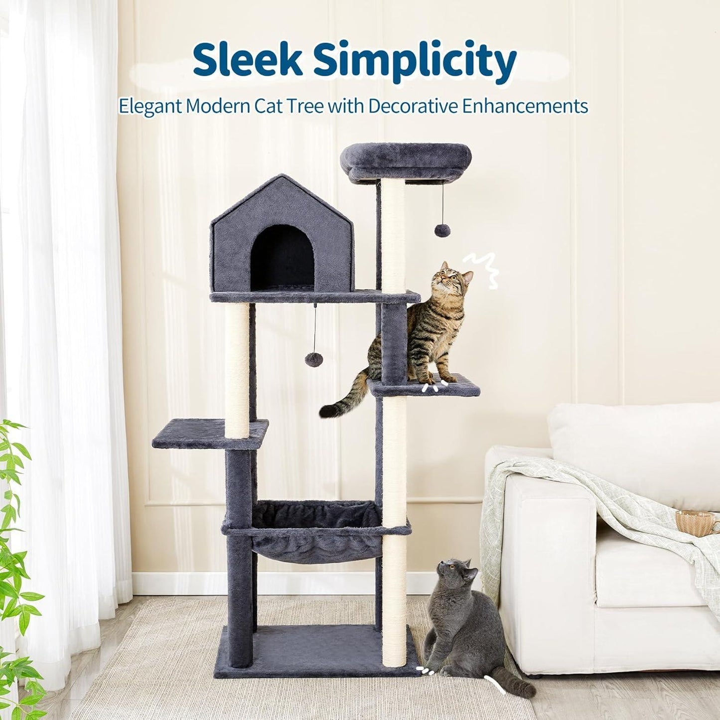 60-Inch Multi-Level Cat Tree