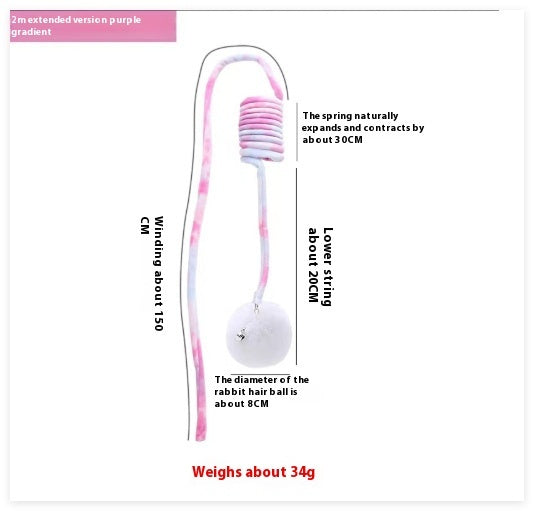 Self-Suction Spring Rabbit Hair Ball Cat Toy