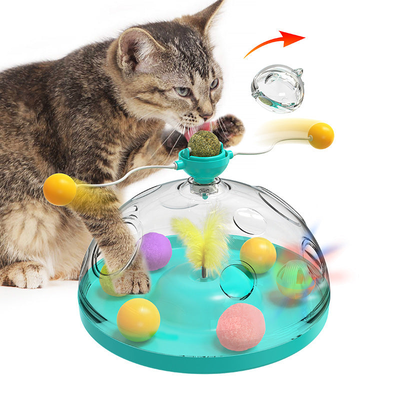 Interactive Windmill Cat Toy