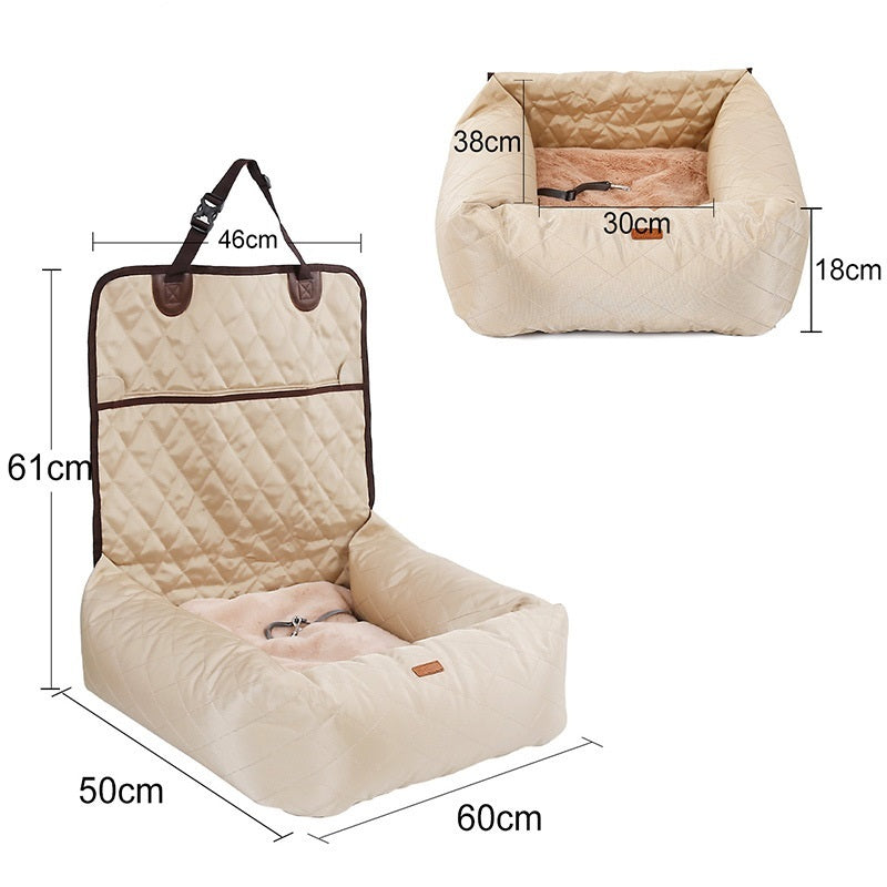 2-in-1 Folding Pet Carrier & Car Seat Pad